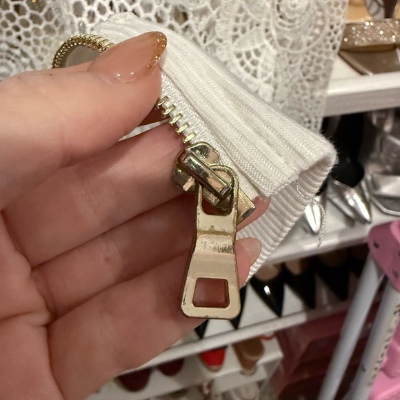 Masseys White Lace Bomber Jacket - Picture 11 of 12